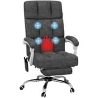 Vinsetto Massage Chair Basic Tilt Fixed Armrest Height Adjustable Grey 120 kg 921-668V70CG 740 (W) x 640 (D) x 1,180 (H) mm