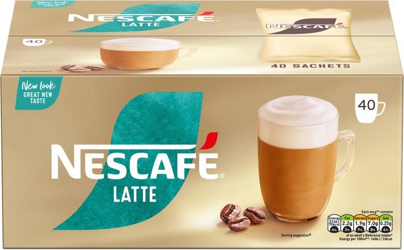 Nescafé Gold Instant Coffee Sachets Latte 18 g Pack of 40
