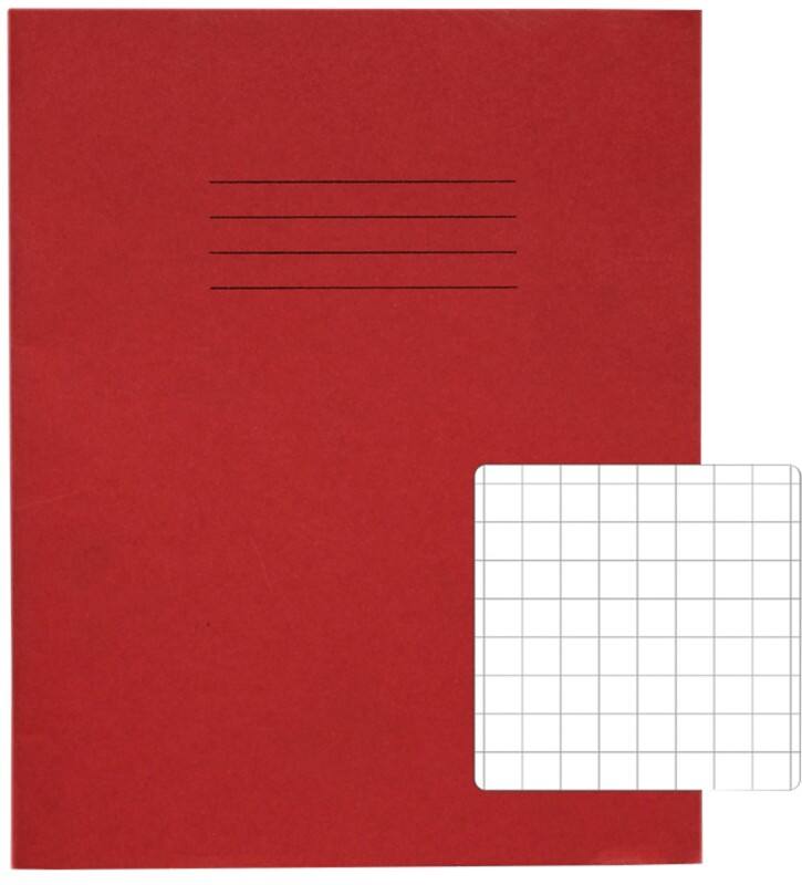 Rhino Exercise Book Squared Stapled Side Bound Manila Red Not perforated  48 Pages Pack of 100