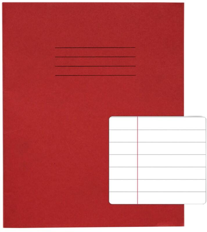 Rhino Exercise Book Ruled Stapled Side Bound Manila Red Not perforated  48 Pages Pack of 100
