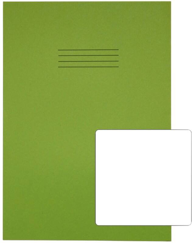 Rhino Exercise Book A4+ Plain Stapled Manila Light Green Not perforated  80 Pages Pack of 50