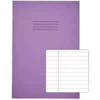 Rhino Exercise Book A4 Ruled Stapled Side Bound Manila Purple Not perforated  80 Pages Pack of 50