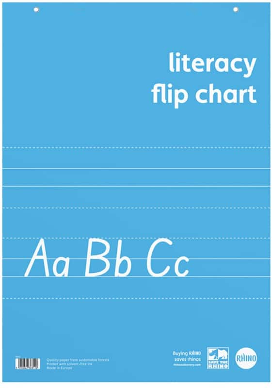 Rhino Education Literacy Flipchart Pad Ruled A1 30 Leaf Pack of 5