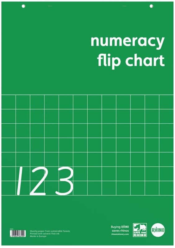 Rhino Education Numeracy Flipchart Pad Squared A1 30 Leaf Pack of 5