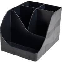 Exacompta Neo Deco Pen-Wave Desk Organiser 5 Compartments PS (Polystyrene) Black