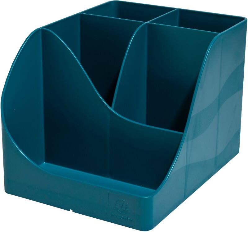 Exacompta Neo Deco Pen-Wave Desk Organiser 5 Compartments PS (Polystyrene) Duck Blue