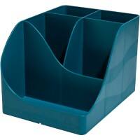 Exacompta Neo Deco Pen-Wave Desk Organiser 5 Compartments PS (Polystyrene) Duck Blue