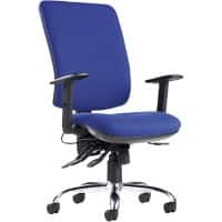 Dams International Senza Office Chair Height-Adjustable Armrest Blue 670 x 650 x 1,180 mm
