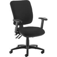 Dams International Senza Operator Chair Black 670 x 650 x 1,100 mm