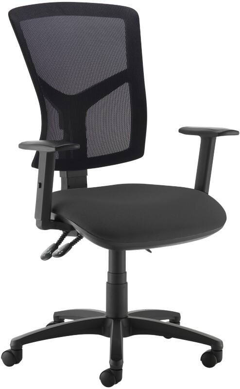 Dams International Senza Operator Chair Height-Adjustable Armrest Black 670 x 650 x 1,100 mm