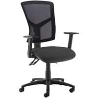 Dams International Senza Operator Chair Height-Adjustable Armrest Black 670 x 650 x 1,100 mm