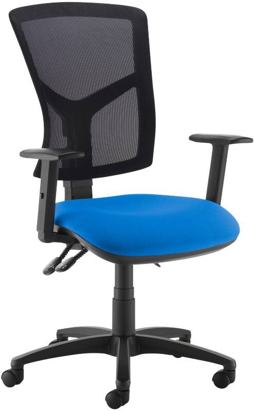 Dams International Senza Operator Chair Height-Adjustable Armrest Blue 670 x 650 x 1,100 mm