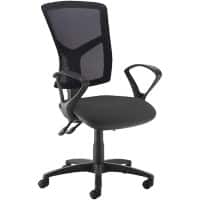 Dams International Senza Operator Chair Fixed Armrest Black 670 x 650 x 1,100 mm