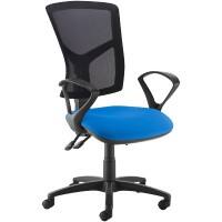 Dams International Senza Operator Chair Fixed Armrest Blue 670 x 650 x 1,100 mm