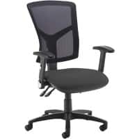 Dams International Senza Operator Chair Height-Adjustable Armrest Black 670 x 650 x 1,100 mm