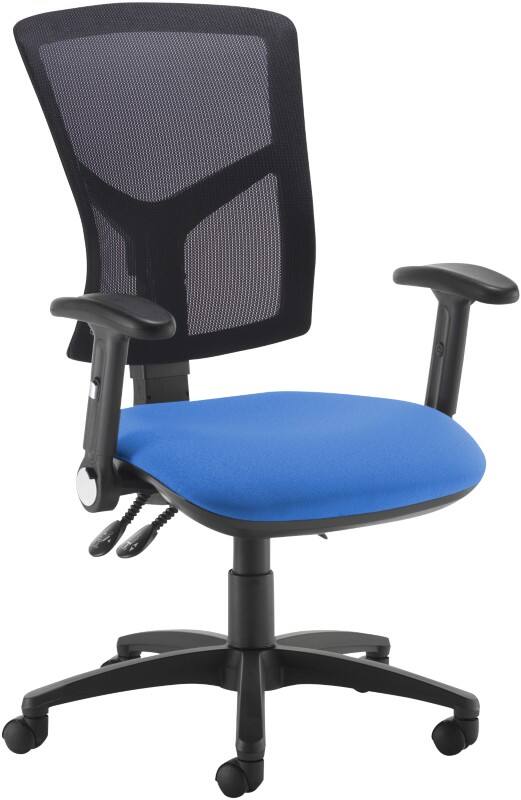 Dams International Senza Operator Chair Height-Adjustable Armrest Blue 670 x 650 x 1,100 mm