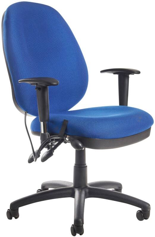 Dams International Sofia Operator Chair Height-Adjustable Armrest Blue 645 x 720 x 1,095 mm