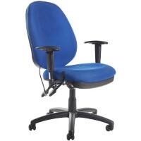 Dams International Sofia Operator Chair Height-Adjustable Armrest Blue 645 x 720 x 1,095 mm