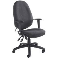 Dams International Sofia Operator Chair Height Adjustable Charcoal 645 x 720 x 1,095 mm