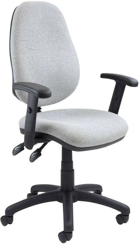 Dams International Vantage Operator Chair Height-Adjustable Armrest Grey 480 x 605 x 1,005 mm