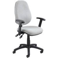 Dams International Vantage Operator Chair Height-Adjustable Armrest Grey 480 x 605 x 1,005 mm