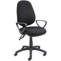 Dams International Vantage Operator Chair Fixed Armrest Black 480 x 605 x 1,005 mm