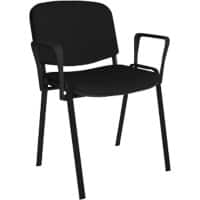 Dams International Taurus Meeting Chair Fixed Armrest Black 640 x 540 x 810 mm
