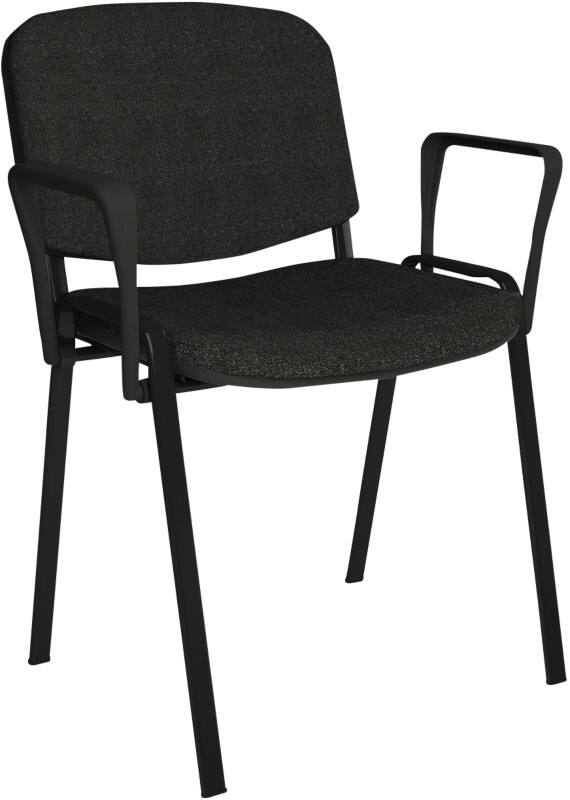 Dams International Taurus Meeting Chair Fixed Armrest Charcoal 640 x 540 x 810 mm