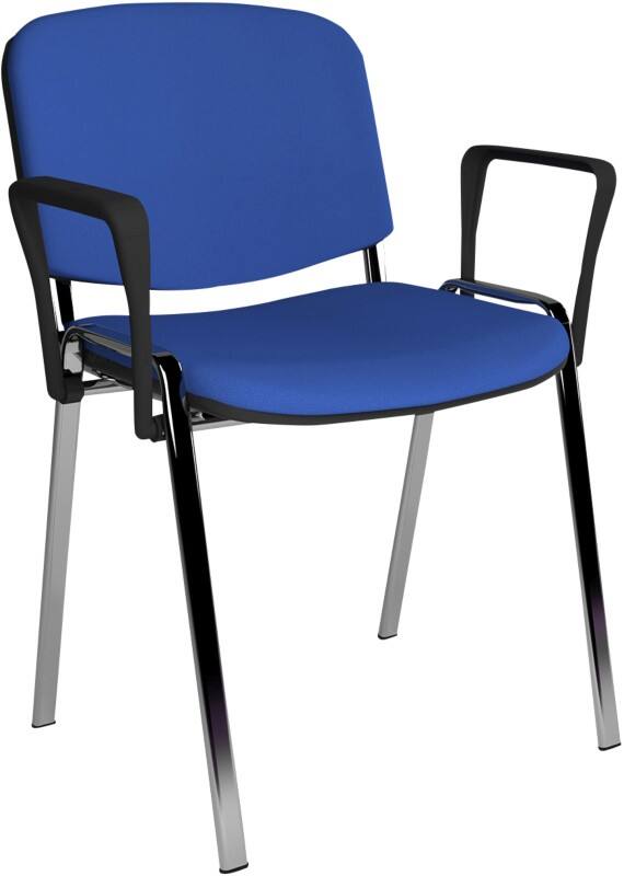 Dams International Taurus Meeting Chair Fixed Armrest Blue 640 x 540 x 810 mm