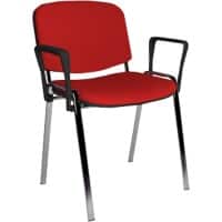 Dams International Taurus Meeting Chair Fixed Armrest Red 640 x 540 x 810 mm