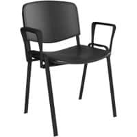 Dams International Taurus Meeting Chair Fixed Armrest Black 640 x 535 x 810 mm