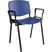 Dams International Taurus Meeting Chair Fixed Blue 640 x 535 x 810 mm