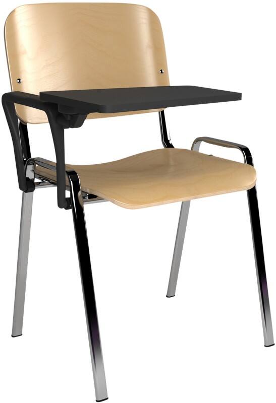 Dams International Taurus Meeting Chair Fixed Armrest Beech 590 x 540 x 810 mm