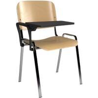 Dams International Taurus Meeting Chair Fixed Armrest Beech 590 x 540 x 810 mm