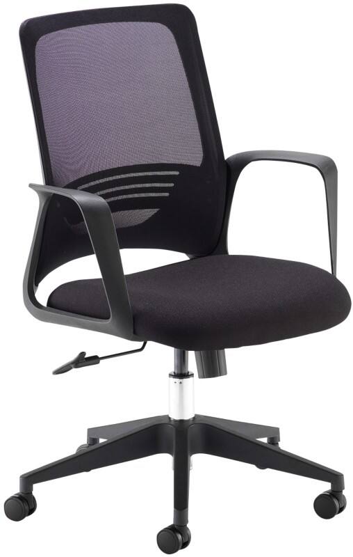 Dams International Toto Operator Chair Fixed Armrest Black 620 x 550 x 1,010 mm