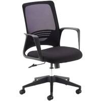 Dams International Toto Operator Chair Fixed Armrest Black 620 x 550 x 1,010 mm