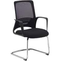 Dams International Toto Visitor Chair Fixed Armrest Black 610 x 550 x 950 mm