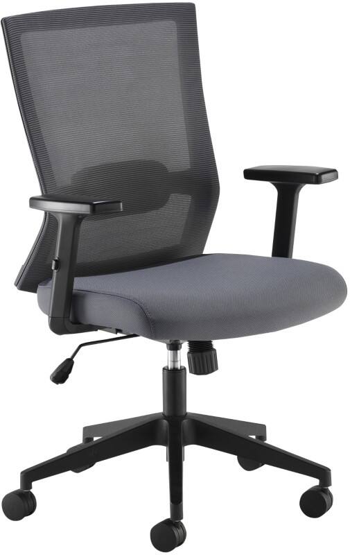 Dams International Travis Operator Chair Height-Adjustable Armrest Grey 640 x 600 x 1,090 mm