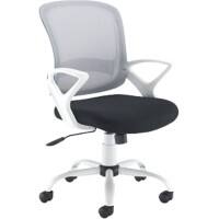 Dams International Tyler Operator Chair Fixed Armrest White 650 x 650 x 970 mm