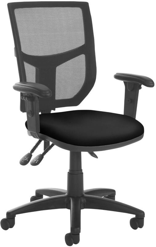 Dams International Altino Operator Chair Height-Adjustable Armrest Black 670 x 600 x 1,090 mm