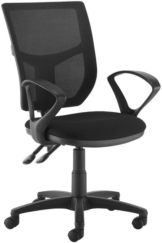 Dams International Altino Operator Chair Fixed Armrest Black 670 x 600 x 1,090 mm
