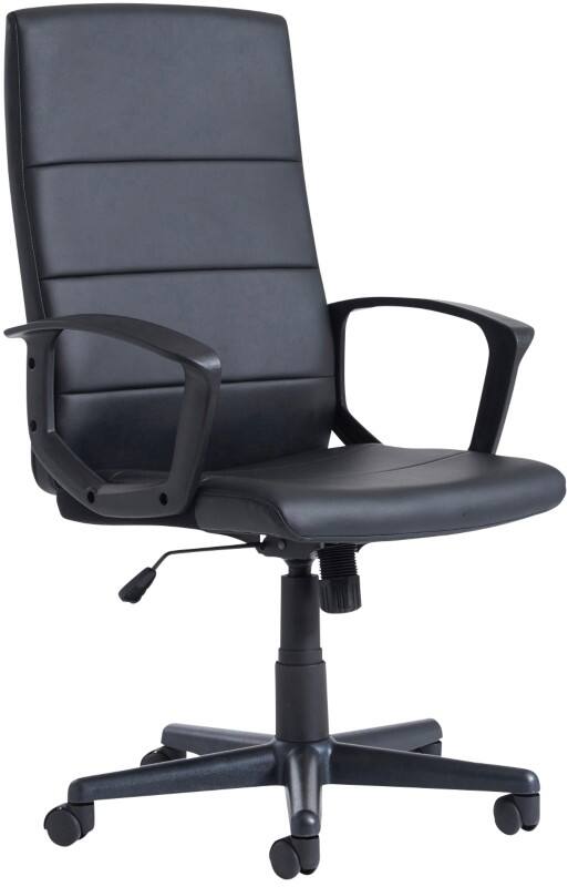 Dams International Ascona Manager Chair Fixed Armrest Black 620 x 630 x 1,140 mm