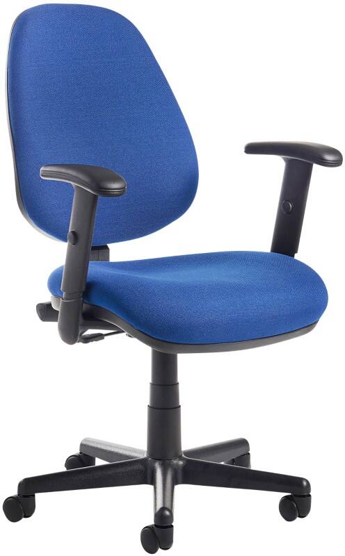 Dams International Bilbao Operator Chair Height-Adjustable Armrest Blue 480 x 605 x 1,085 mm
