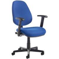 Dams International Bilbao Operator Chair Height-Adjustable Armrest Blue 480 x 605 x 1,085 mm