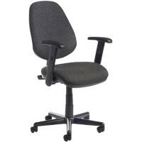 Dams International Bilbao Operator Chair Height-Adjustable Armrest Charcoal 480 x 605 x 1,085 mm