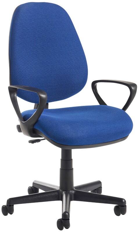 Dams International Bilbao Operator Chair Fixed Armrest Blue 480 x 605 x 1,085 mm