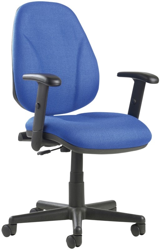 Dams International Bilbao Operator Chair Height-Adjustable Armrest Blue 480 x 605 x 1,085 mm