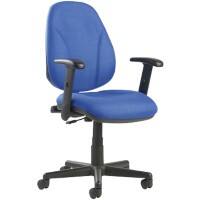 Dams International Bilbao Operator Chair Height-Adjustable Armrest Blue 480 x 605 x 1,085 mm
