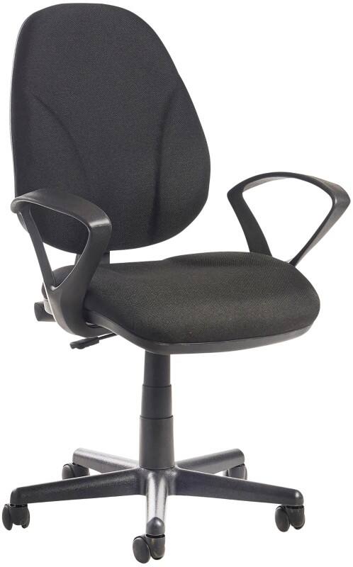 Dams International Bilbao Operator Chair Fixed Armrest Black 480 x 605 x 1,085 mm