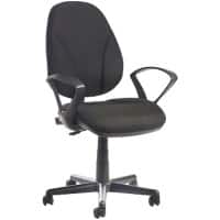 Dams International Bilbao Operator Chair Fixed Armrest Black 480 x 605 x 1,085 mm